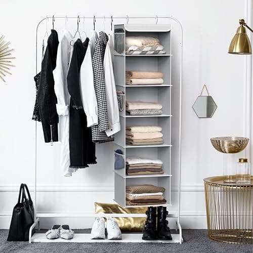 Simple Houseware 6 Shelf Hanging Closet Organizer, Gray thumbnail 5