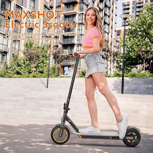 MAXSHOT Electric Scooter for Adults, 8.5/10/14" Tires, 19/22Mph, 350W/500W Motor, 21-28 Miles Range, Folding E-Scooter with Dual Suspension,APP(V1/SPRO/MAX/PRO/X1/X1PRO/PR) thumbnail 9
