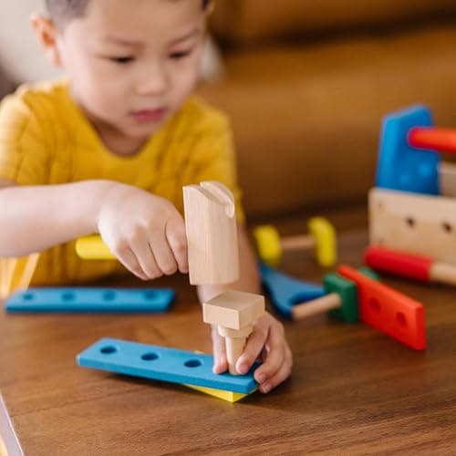 Melissa & Doug Take-Along Tool Kit Wooden Construction Toy (24 pcs) thumbnail 7