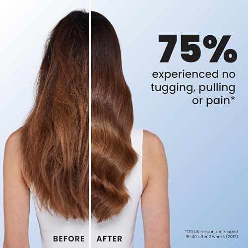 Tangle Teezer Ultimate Detangler Brush, Straight to Wavy, Denim Blues | Patented two-tier, regular-flex teeth reduce breakage & split ends on wet or dry hair; Shower-friendly hairbrush for all ages thumbnail 6