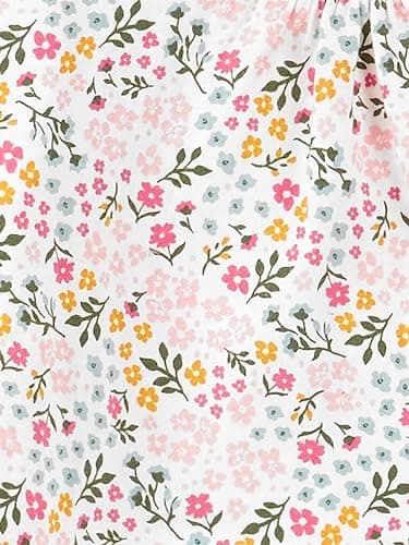 Simple Joys by Carter's girls 4-piece Playwear Set - 2T - Grey Smile/Indigo Wash/Olive/White Floral thumbnail 4