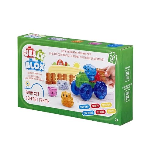 Jelly Blox Farm Set | Includes 18 Pieces | Toddler & Preschool Building Blocks Kids Can Squeeze, Stretch, Squish | MESH ACCREDITED | Safety Tested & Ouch-Free | Tactile, Sensory Play for Ages 2+ thumbnail 8
