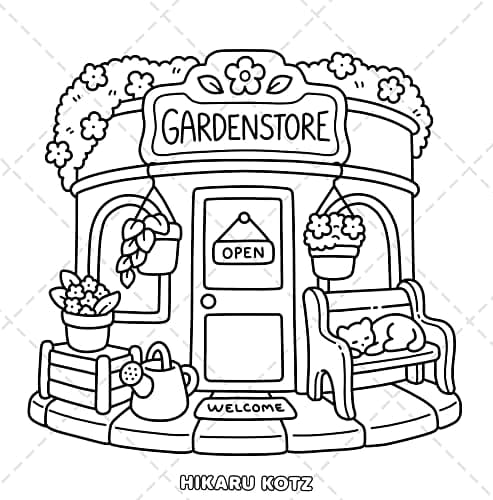 Little Shop: Bold and Easy Coloring Book for Adults and Teens thumbnail 9