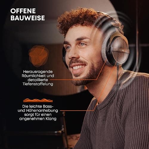 beyerdynamic DT 990 PRO einseitig kabelgebundener Over-Ear-Studiokopfhörer für Mixing, Mastering und Editing mit 80 Ohm. Handmade in Germany thumbnail 5