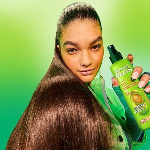 Garnier Fructis 10-In-1 Repairing Leave-In Spray For Frizzy and Dry Hair with Heat Protection, Silicone-Free, 10 immediate benefits, With Argan Oil and Plant Keratin, 239ml thumbnail 4