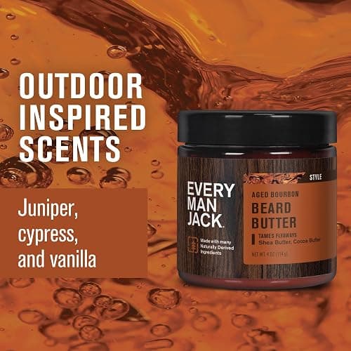 Every Man Jack Beard Butter- Aged Bourbon Fragrance - Hydrates and Styles Dry, Unruly Beards While Relieving Itch - Naturally Derived with Shea Butter and Coconut Oil - 4-ounce (2 Pack) thumbnail 3