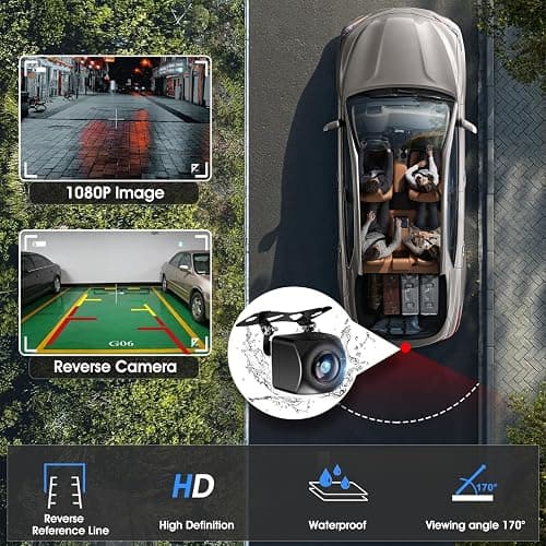 Portable Wireless Carplay Car Stereo, 7" HD Touchscreen for Car with Apple CarPlay & Android Auto with Backup Camera/Mirror Link/Voice Control/Bluetooth/GPS/AUX/FM Satellite Radio for All Vehicles thumbnail 6