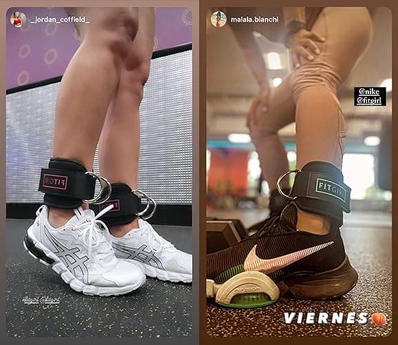 FITGIRL - Ankle Strap for Cable Exercise Machines, Work Out Cuff Attachment for Home & Gym, Glute Workouts - Kickbacks, Leg Extensions, Hip Abductors, for Exercise Machine Attachments thumbnail 5