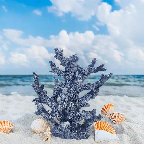 Etlemonde Beach Coastal Decor Coral Reef Home Decor Coral Statue Sculpture Home,Desk,Bathroom,Desktop Shelf Statue,Marine Themed Gifts thumbnail 5