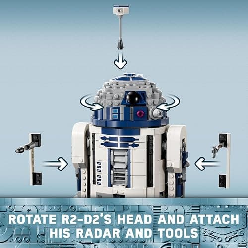 LEGO Star Wars R2-D2 Building Toy Set - Play or Display Star Wars Toy for Boys & Girls, Ages 10+ - Gift Ideas for Kids & Fans - Includes 25th Anniversary Darth Malak Minifigure - 75379 thumbnail 4