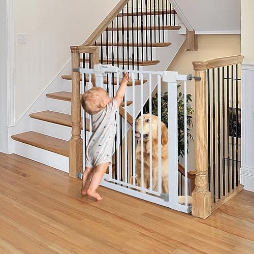 Babelio Baby Gate for Doorways and Stairs, 26"-40" Auto Close Dog Gate, PressGuard C5, Easy Install Pressure Mounted Gate, fits for Narrow and Wide Doorways, Safety Gate Door for Child and Pets thumbnail 3