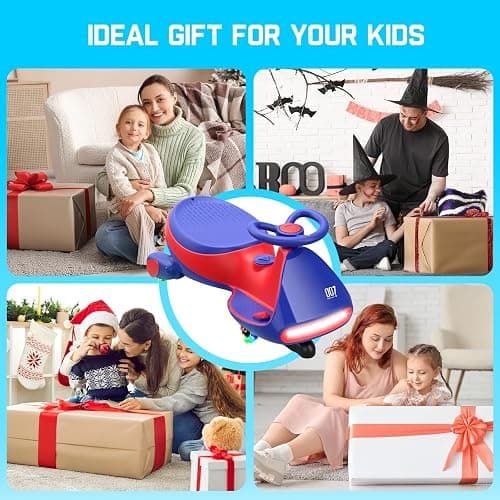 FanttikRide N7 Pro Electric Wiggle Car, Flashing Wheels, for Ages 3+, Blue | Max 4 Mph, Anti-Rollover, Kids Car with Bluetooth, Ride on Car with 150 Lbs, Easy Assembly, Indoor / Outdoor, CyberWiggle thumbnail 9
