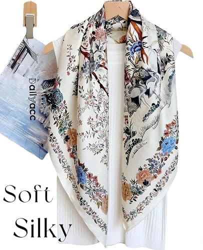 Dailyacc Hair Bandanas Scarf For Women Lightweight Fashion Neck Silk Satin Head Scarves For Sleeping Handbags Scarf thumbnail 4