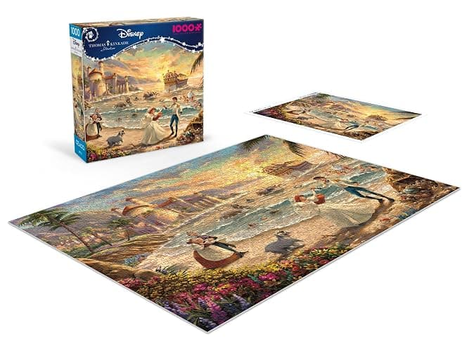 Ceaco - Thomas Kinkade - Disney - The Little Mermaid - Celebration of Love - 1000 Piece Jigsaw Puzzle, 26.6 x 19 thumbnail 3
