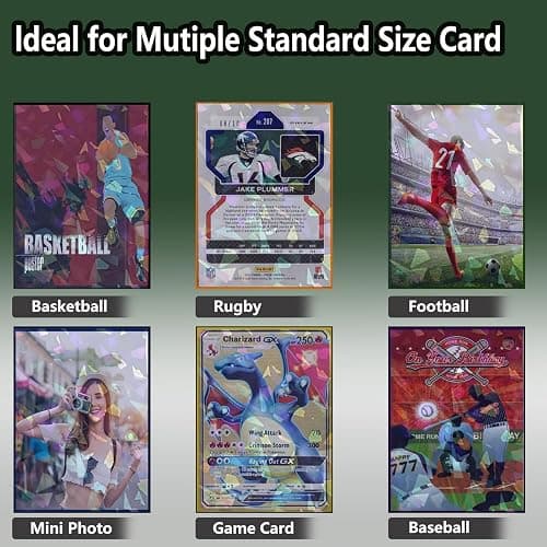 100 Count Pale Purple Card Sleeves for Trading Cards, Perfect Fit Shiny Card Sleeves, Holographic Card Sleeve Fit for Magic, Photo Card, Sports Cards (66x91mm) Waterproof, dustproof and Sturdy thumbnail 5