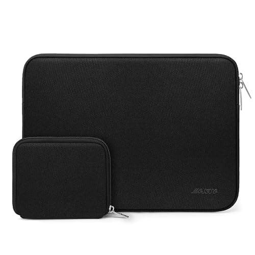 MOSISO Laptop Case 13.3 inch, 13-13.3 inch Laptop Sleeve with Small Case | Compatible with MacBook Air/Pro 13/Pro 14 M5 M4 M3 M2 M1, HP Dell ASUS Lenovo, Neoprene Computer Sleeve Bag, Black - Image 1