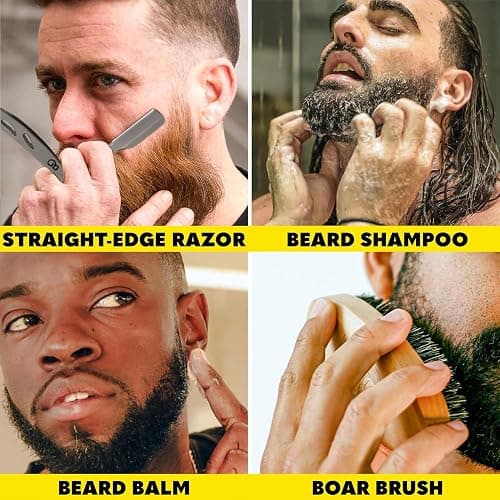 Beard Club Mens Grooming Kit & Beard Trimmer for Men - Professional Cordless Electric Hair & Moustache Trimmer, Straight Razor, Shampoo, Balm, Brush & Comb - Grooming Kit Gift Set thumbnail 3