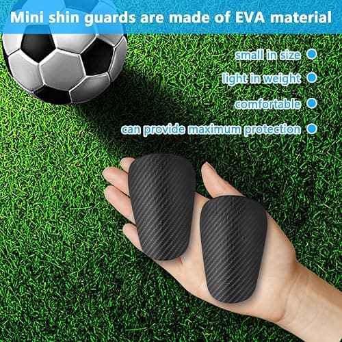 1 Pair Mini Shin Guards Soccer, Lightweight Small Shin Pads, for Youth & Adults, Mini Shinguards for Indoor Outdoor Football Soccer Training Protective Equipment (Black) thumbnail 4