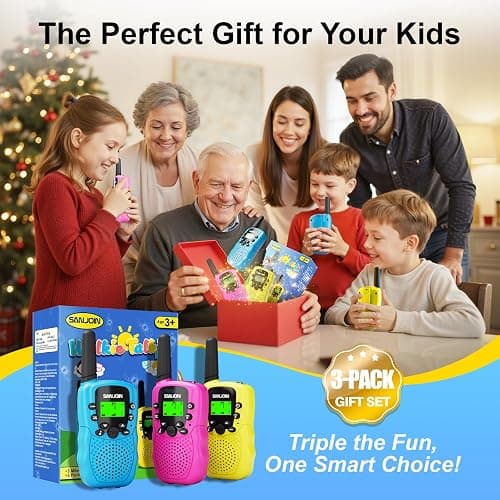 Walkie Talkies for Kids Toys Stocking Stuffers for Kid Boys Girls 4-6, 3 Miles Range Walkie Talkie to Camping, Outdoor, 4 Year Old Girl Birthday Gifts for 3 4 5 6 7 8 9 Year Old Boy Girl Gifts Age 6-8 thumbnail 9