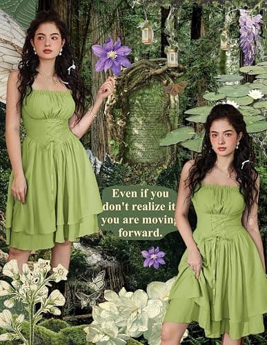 Scarlet Darkness Corset Mini Dress for Women Teens Fairy Chiffon Sundress Graduation Dresses thumbnail 5