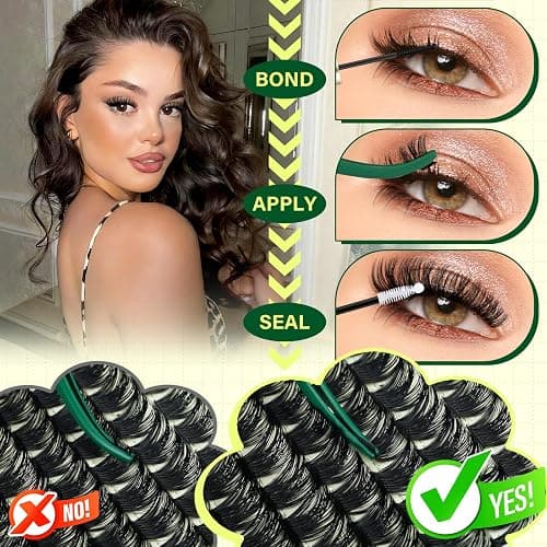 KEYYOU Lash Clusters Kit 144pcs Thick Volume D Curl Eyelash Clusters Lash Extension Kit with Mascara Brush Bond and Seal Glue Remover Applicators and Brush for DIY Lash Extensions (Y02) thumbnail 8