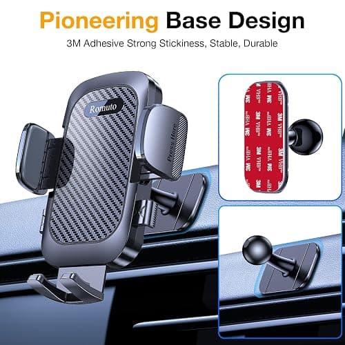 Romuto Phone Holders for Your Car Phone Holder Mount【Super Suction】Cell Phone Mount for Car Accessories for Women Men Dashboard/Windshield/Vent Truck Stand Wall Mounts for iPhone 17 Pro Max 16 Samsung thumbnail 8