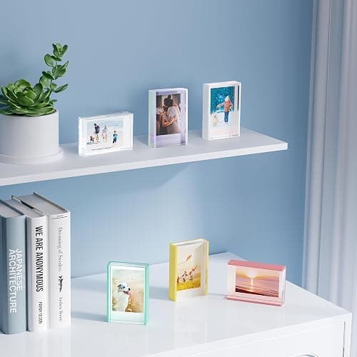 Phattopa Instax Mini Film Photo Frames 2x3, Iridescent Acrylic Picture Frames, 3 Pack thumbnail 8