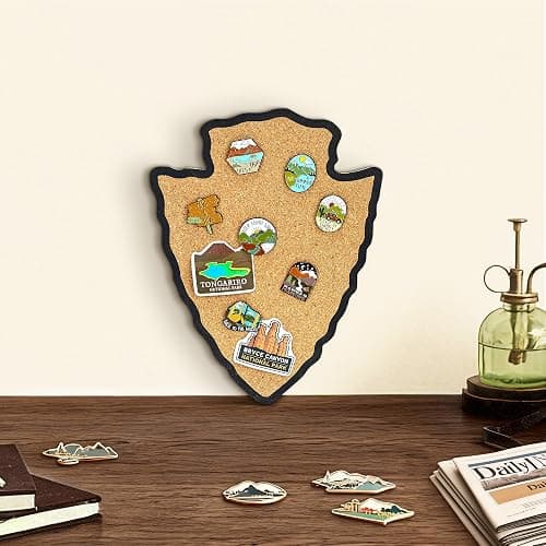 1pcs Arrow Head Display Cork Board – 7x9.5 inch Enamel Pin Board for National Park Pins, Brooch & Pin Collection Display, Ideal for Home, Office & School Decor thumbnail 5