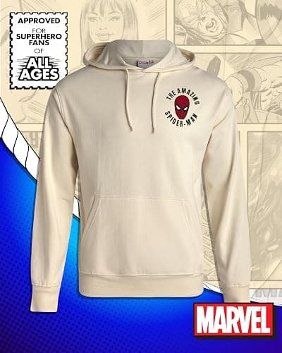 Marvel Spider-Man Mens Graphic Hoodies - Breathable Soft Fleece Cotton-Blend Pullover Sweatshirt Hoodies for Men thumbnail 3