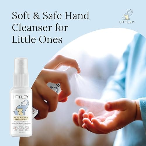 Think Smarter Products Littley Infant & Toddler Hand Cleanser with Hypochlorous Acid, Gently Cleans Dirt & Germs, Non-Toxic & Alcohol-Free, Safe for Sensitive Skin, 8oz Spray Bottle thumbnail 2