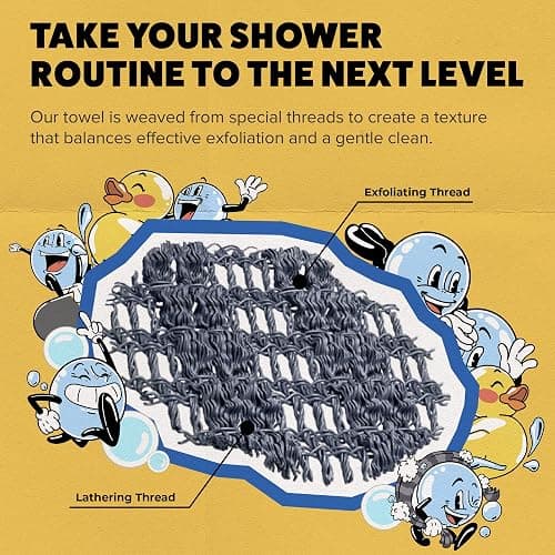 GOSHI Exfoliating Shower Towel - Rip-Resistant Exfoliating Washcloth for All Skin Types - Made in Japan thumbnail 5