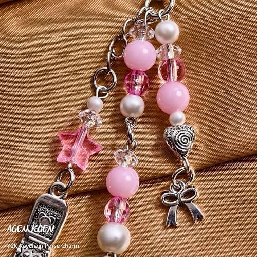 AGEN KGEN Novelty keychains Aesthetic Y2K Keychain Charms Stylish Keychains Accessories for Women Bag Purse Gifts thumbnail 6