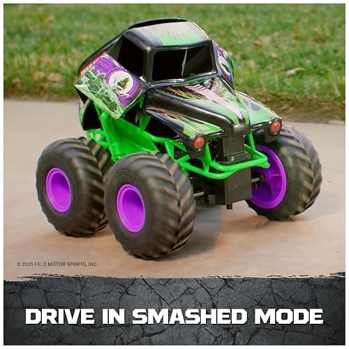 Monster Jam, Official Smash & Bash Grave Digger Remote Control Indoor & Outdoor Vehicle, 1:15 Scale Repairable Monster Truck, Kids Toys for Boy and Girls Ages 4 and up thumbnail 6