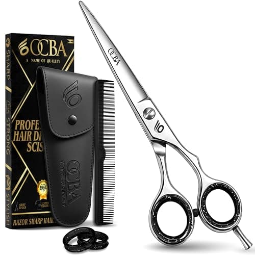 OCBA Professional 6" Hairdressing Scissor Sharp Hair Cutting Scissors for Barbers Hairdressers & Stylists Beard & Haircut Scissors for Men & Women (Classic Scissor) - Image 1