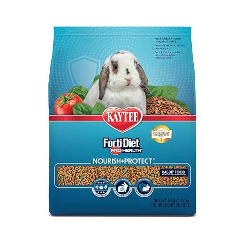 Kaytee Forti-Diet Pro Health Nourish+Protect Adult Rabbit Food, Comprehensive Nutrition Backed by Science, Digestive Health, Immune Support, 5 pounds - Image 1