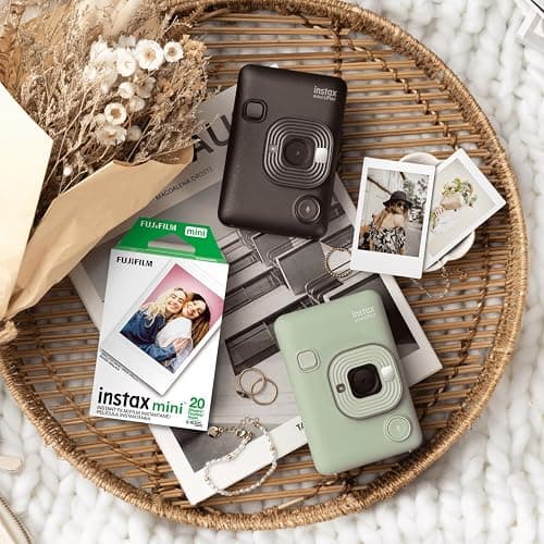 Fujifilm Instax Mini Film - Twin Packs (40 EXP Total), ISO 800, Compatible with Instax Mini Evo, 12, 11, 9 Models, Includes Balveli Premium Microfiber Cleaning Cloth thumbnail 6