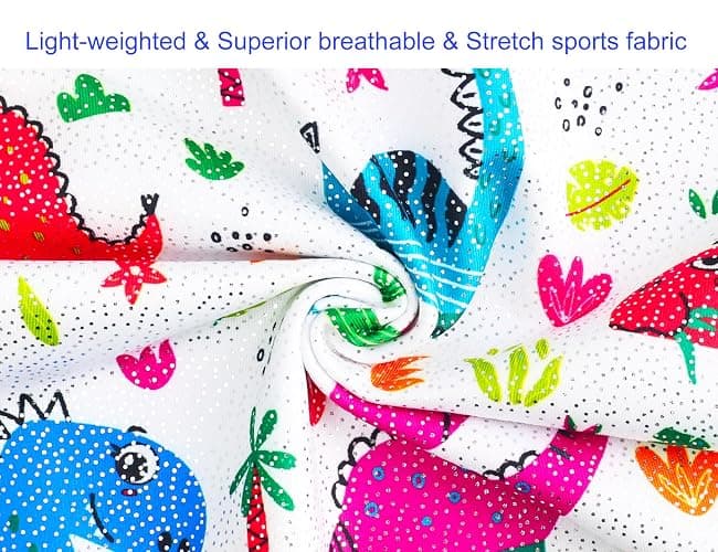 Domusgo Gymnastics Leotards for Girls Sparkly One-Piece Pro Kids Unitard Biketards with Shorts - Cartoon Dinosaur Biketard - 4T/5T thumbnail 6