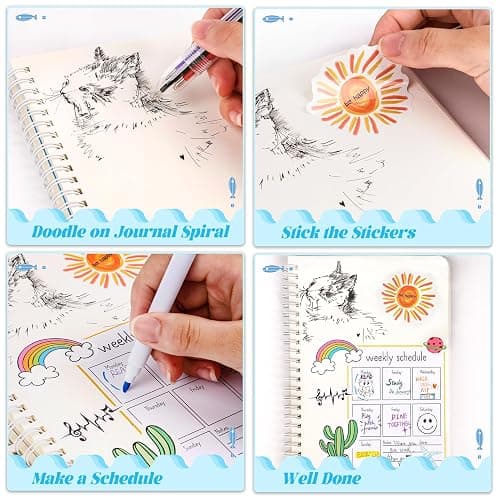 VERTOY DIY Journal Kit for Girls - Ideas Birthday Gifts and Toys Age 8 9 10 11 12 13+ Years Old, Kids Scrapbook Journaling Kit for Writing Diary Supplies Set, Teen Girls Trendy Stuff thumbnail 6