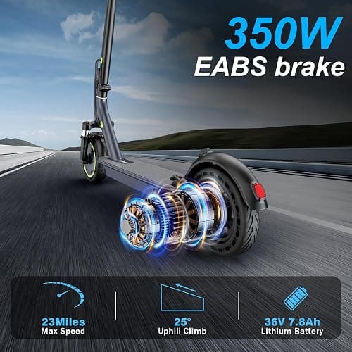 Roinside Electric Scooter- 8.5"/10''/14'' Tires, Up to 19/22MPH, 350W/500W Motor, Max 12/16/21/23/27/62Miles Long-Range Foldable Escooter for Adults Adults Scooter with Double Braking System, App thumbnail 6
