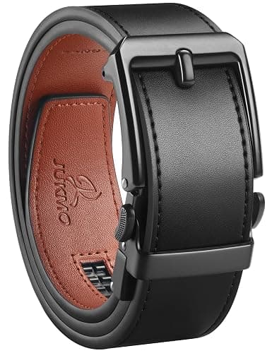 JUKMO 1.5" (38mm) Leather Ratchet Belt for Men in Gift Box - Image 1