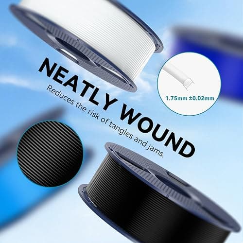 SUNLU PLA 3D Printer Filament PLA Filament 1.75mm, Neatly Wound 3D Printing Filament 1.75mm, Dimensional Accuracy +/- 0.02 mm, Fit Most FDM 3D Printers, 1kg Spool (2.2lbs), Wood Color thumbnail 4