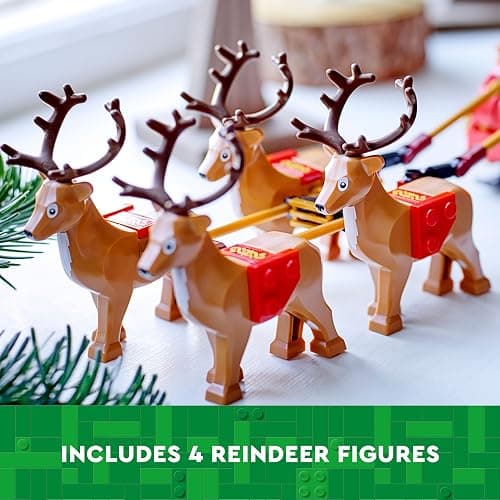 LEGO Santa's Sleigh - Building Toys for Kids, Boys & Girls, Ages 9+ - Indoor Christmas Decorations for Home W/Santa Claus Figurine & Reindeer - Gifts for Boys & Girls - 40499 thumbnail 5