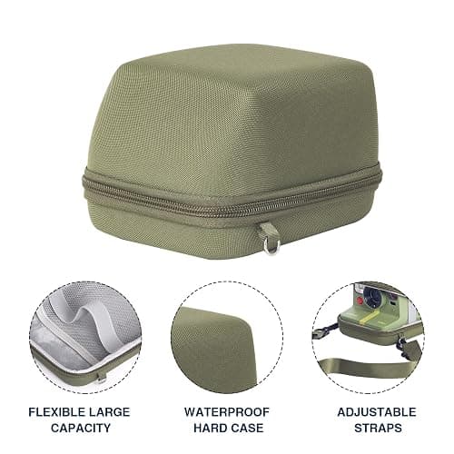 WOGOZAN Camera Case for Polaroid Now/Now+/I-Type/Flip Instant Camera, Green | Protective Case for Polaroid Now 2nd/3rd, Now+ Gen 2/3rd, I-Type, OneStep Camera, Hard Shell Case, Shoulder Strap, No Camera thumbnail 4