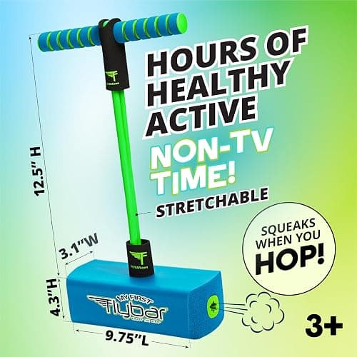 Flybar My First Foam Pogo Jumper for Kids Fun and Safe Pogo Stick for Toddlers, Durable Foam and Bungee Jumper for Ages 3 and up, Supports up to 250lbs thumbnail 4