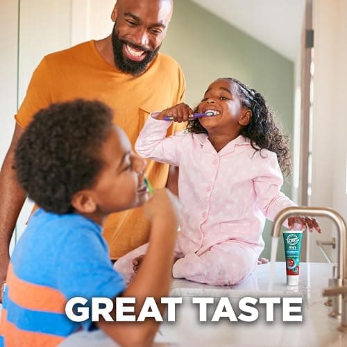 Tom's of Maine Kids Fluoride Free Toothpaste, Silly Strawberry, 3Pk, 5.1 oz | For Kids Ages 2 and Up, Kids Natural Toothpaste, Gently Cleans, Dye Free, No Artificial Flavors, Sweeteners, or Preservatives thumbnail 5