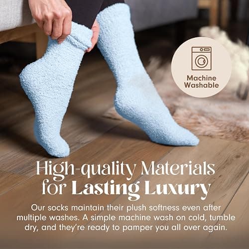 Unboxme Gifts Warm & Cozy Ultra-Luxe Cloud Sock for Women & Men - Super Soft Luxurious Fabric Sleep Socks thumbnail 5