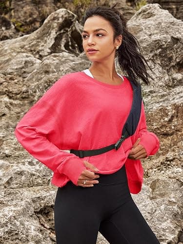 Panadila Womens Open Back Workout Top Long Sleeve Athletic Shirts Casual Crop Running Tee Y2k Yoga thumbnail 4