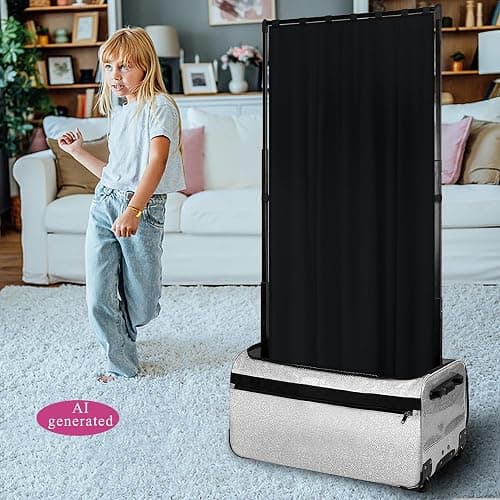 Privacy Curtain for Dance Bag with Rack, Portable Dance Changing Room Competition Dance Bag Curtain, Dancer Backstage Privacy Changing Screen for Dance Suitcase Rolling Dance Garment Bag Accessories thumbnail 5
