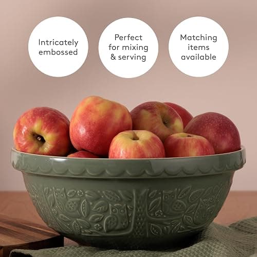 Mason Cash | In the Forest S18 Owl Embossed Mixing Bowl - 2.85 Quart thumbnail 7