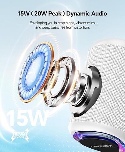 Portable Bluetooth Speaker Beach Essentials: IPX5 Waterproof for Outdoor | Powerful HD Sound,Dynamic Light,All Day Playtime,Wireless BT 5.3,TWS Pairing,Travel|Camping|Pool Accessorie,School Supplies thumbnail 2
